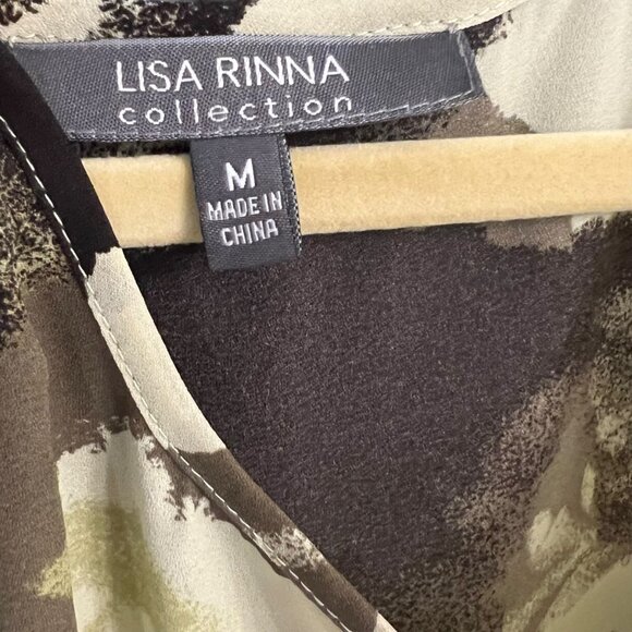 Lisa Rinna Collection QVC Womens Camouflage Sleeveless Top M 100% Polyester - Picture 3 of 5